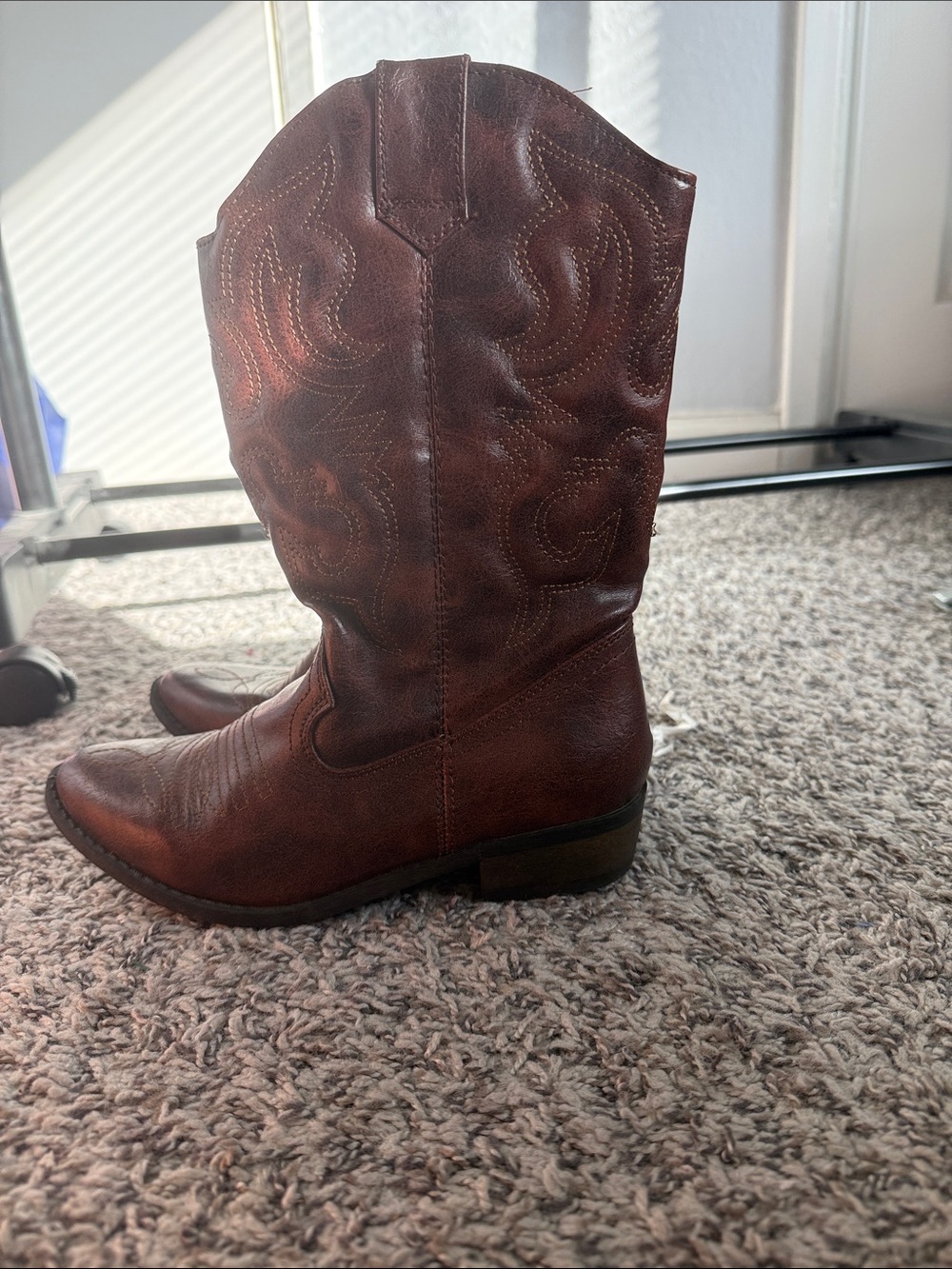 Classic Kids Brown Western Cowboy Boots - Pull-On Leather Style